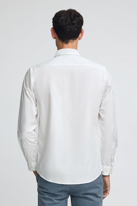 Hemd weiß aus Popeline im Slim Fit mit Rigby Go-Logo - Image 4