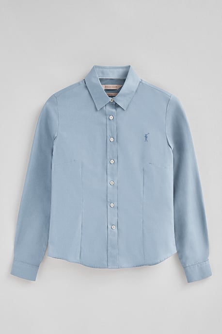 Hemd hellblau im Slim Fit mit Rigby Go-Logo - Image 5