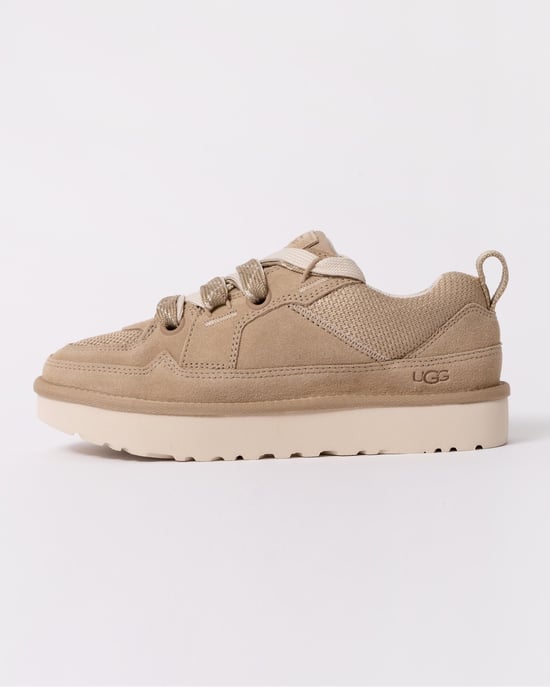 Damen Dual-Lace Wildleder Sneakers in Beige - Image 2