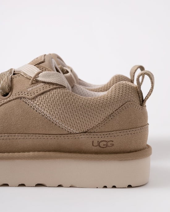 Damen Dual-Lace Wildleder Sneakers in Beige - Image 3