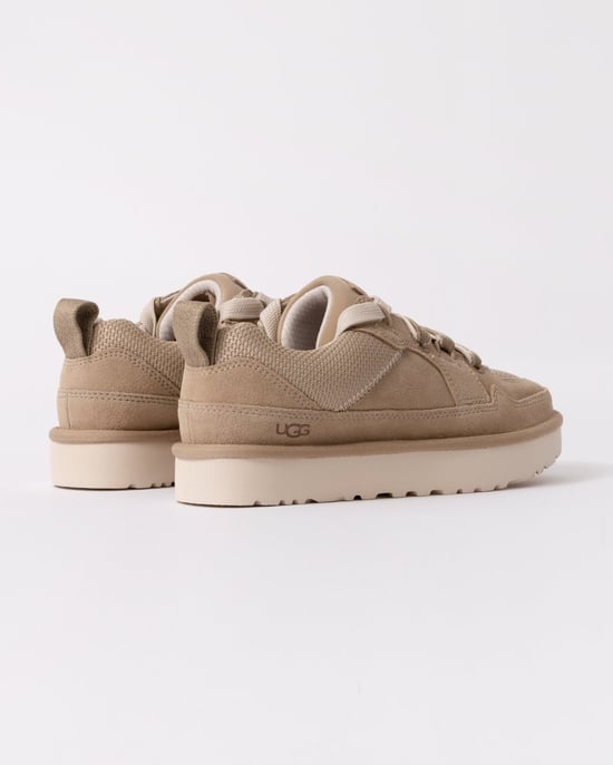 Damen Dual-Lace Wildleder Sneakers in Beige - Image 5