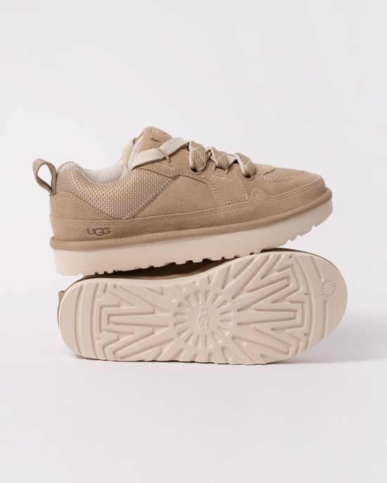 Damen Dual-Lace Wildleder Sneakers in Beige - Image 6
