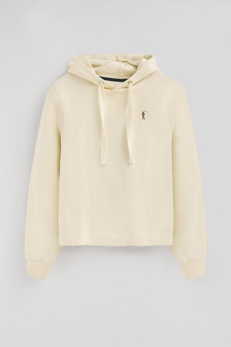 Sweatshirt ecru mit Kapuze und Rigby Go-Logo - Image 5