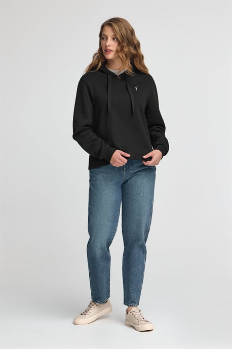 Sweatshirt schwarz mit Kapuze und Rigby Go-Logo - Image 2