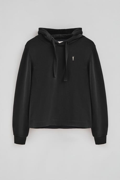 Sweatshirt schwarz mit Kapuze und Rigby Go-Logo - Image 5