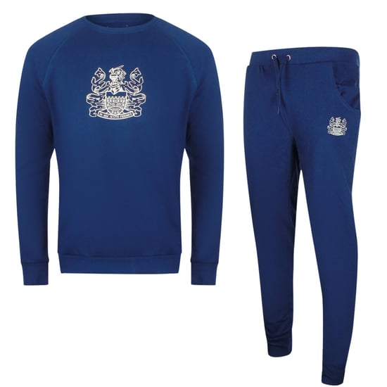 Aquascutum Iconic Crest Trainingsanzug-set Mit Rundhalsausschnitt, Marineblau - Image 1