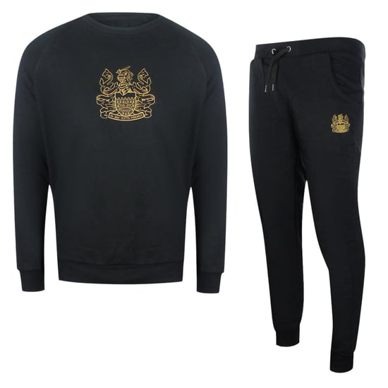 Aquascutum - Iconic Crest - Schwarzes Trainingsanzug-set Mit Rundhalsausschnitt - Image 1