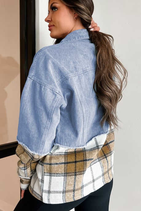 Denim Karierte Flanelljacke - Image 2