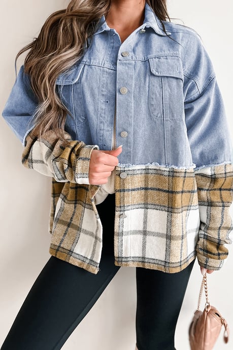 Denim Karierte Flanelljacke - Image 3