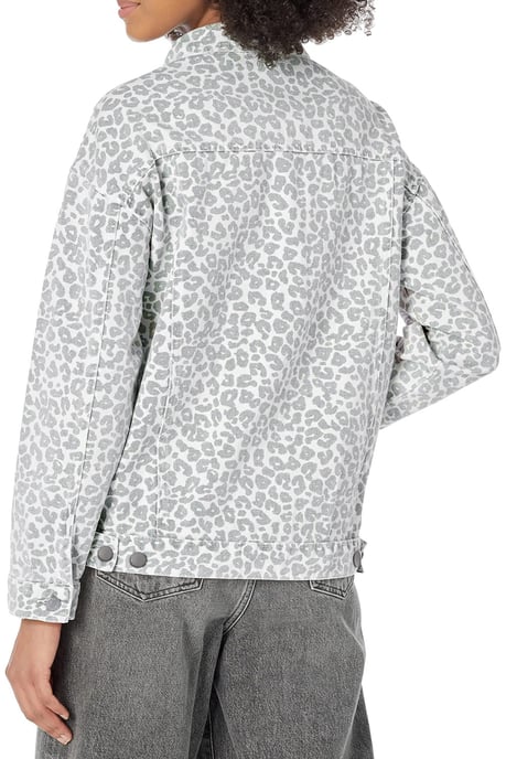 Oversized Leopardenmuster Denimjacke - Image 2
