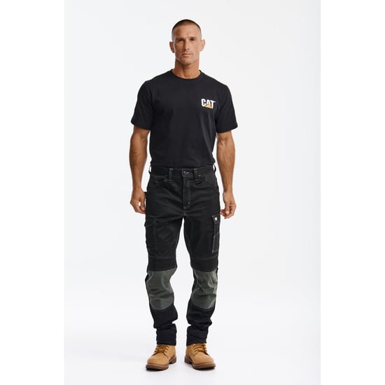 Caterpillar Essential Knie-Taschen Stretch Holster Polyester Herren Outdoor-Hosen Schwarz - Image 2