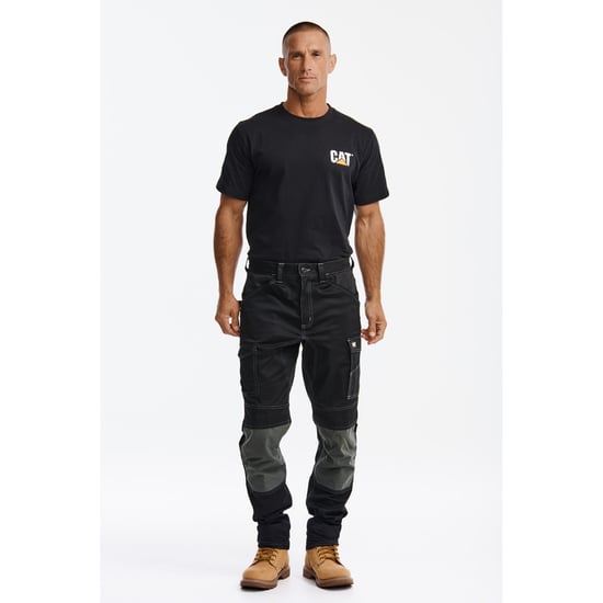 Caterpillar Essential Knie-Taschen Stretch Holster Polyester Herren schwarze Outdoor-Hosen - Image 2