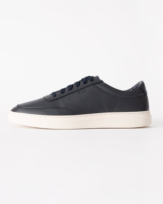 Herren Lässige Leder Sneaker in Dunkelblau - Image 2