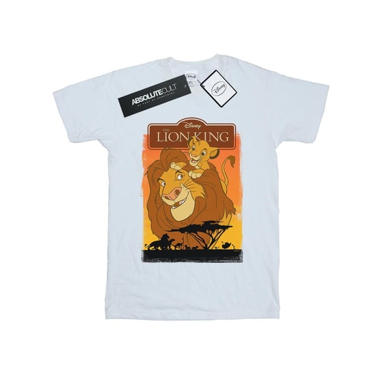 Disney Herren Der König der Löwen Simba und Mufasa T-Shirt (Weiß) - Image 1