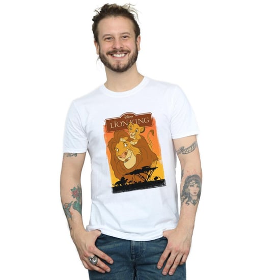 Disney Herren Der König der Löwen Simba und Mufasa T-Shirt (Weiß) - Image 3