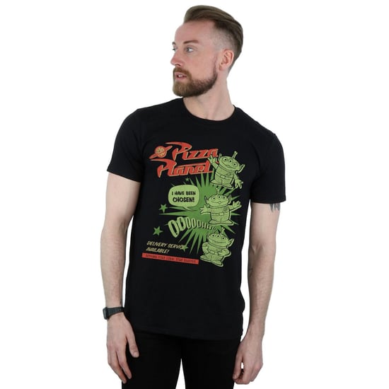 Disney Herren Toy Story 4 Pizza Planet Little Green Herren T-Shirt (schwarz) - Image 2