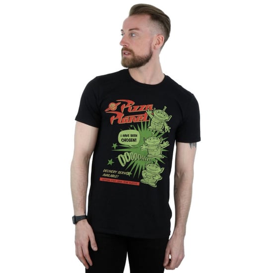 Disney Herren Toy Story 4 Pizza Planet Little Green Herren T-Shirt (schwarz) - Image 3