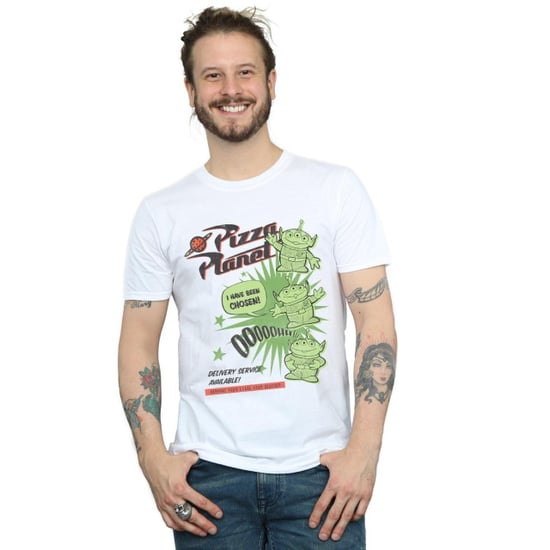 Disney Herren Toy Story 4 Pizza Planet Little Green Herren T-Shirt (weiß) - Image 3