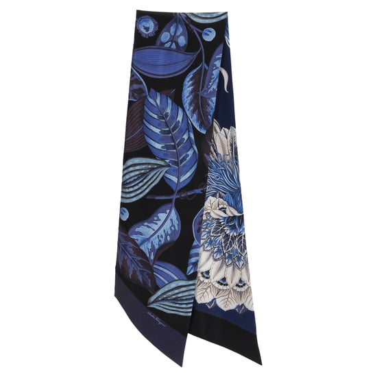 Ferragamo Bedrucktes Mini-Bandeau aus blauer Seide - Image 2