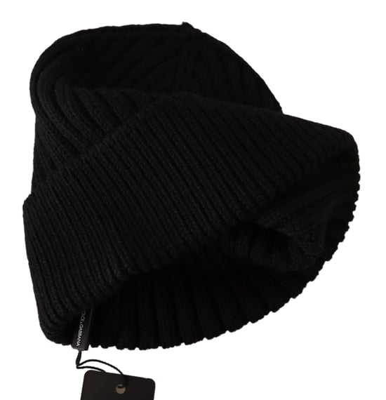 Dolce & Gabbana Black Wool Treen Women Winter Winter Women's Hat - Image 4