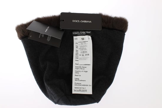 Dolce & Gabbana Luxuriöse Braune Marderfell Damenmütze - Image 5