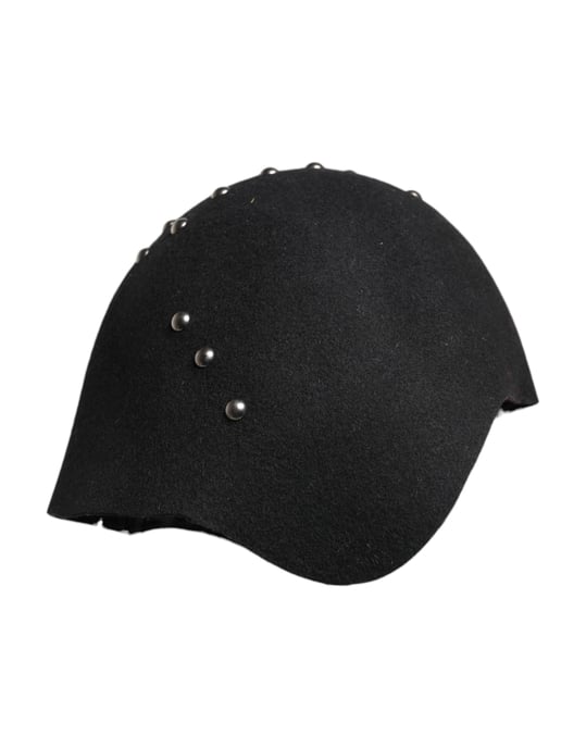 Schwarzer Woll-Multicolor-beschmückter Cloche-Hut - Image 3
