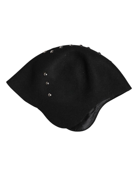 Schwarzer Woll-Multicolor-beschmückter Cloche-Hut - Image 5
