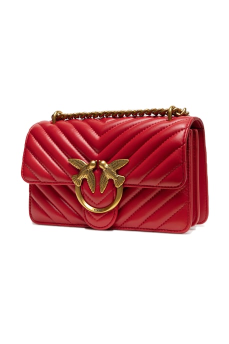 Rote Leder Love One Mini Umhängetasche - Image 3