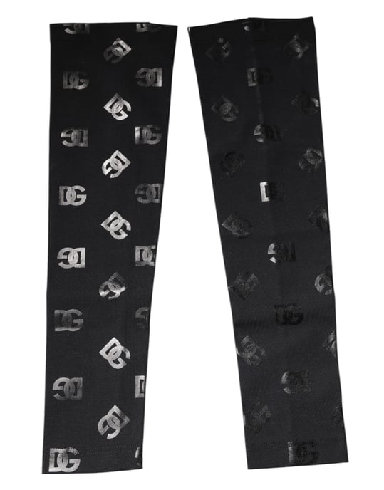 Schwarze DG Logo Monogramm Wolle Stretch Armstützen - Image 5