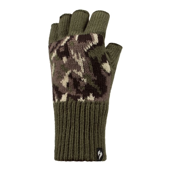 Herren warme 3,2 TOG Fleecegefütterte Winterthermo-Fingerhandschuhe in Khaki und Marineblau - Image 3