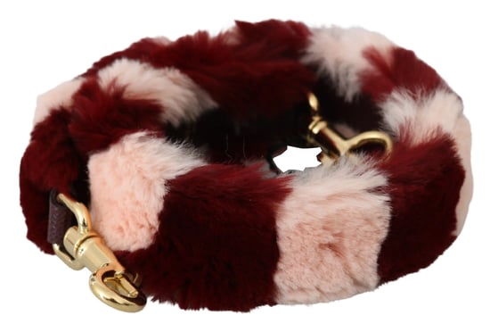 Dolce & Gabbana Pink Red Lapin Fur accessoire épaule - Image 1