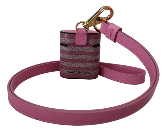 Dolce & Gabbana Chic Leder AirPods-Hülle in Frauen Pink - Image 2