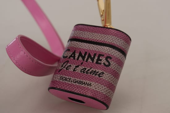 Dolce & Gabbana Chic Leder AirPods-Hülle in Frauen Pink - Image 4