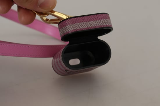 Dolce & Gabbana Chic Leder AirPods-Hülle in Frauen Pink - Image 5
