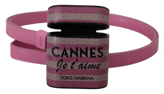 Dolce & Gabbana Chic Leder AirPods-Hülle in Frauen Pink - Image 6