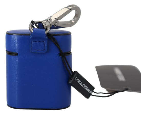 Dolce & Gabbana Elegante Blaue Leder-Airpods-Hülle für Damen - Image 3
