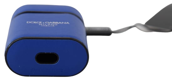 Dolce & Gabbana Elegante Blaue Leder-Airpods-Hülle für Damen - Image 4