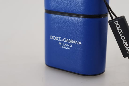 Dolce & Gabbana Elegante Blaue Leder-Airpods-Hülle für Damen - Image 5