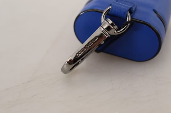 Dolce & Gabbana Elegante Blaue Leder-Airpods-Hülle für Damen - Image 6