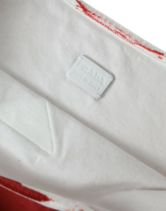 Rotes Jersey-Stoff-Logo-Schulter-Einkaufsbeutel - Image 5