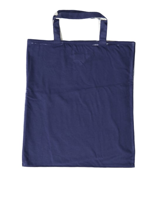 Blaues Jerseystoff-Logo Schulter-Einkaufs-Tote Tasche - Image 3