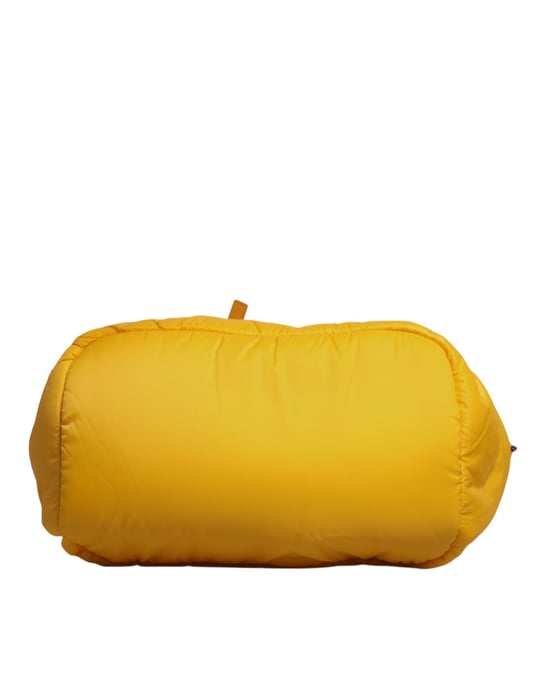 Gelbe Orange Nylon-Logo-Plakette Hand- und Schultertasche - Image 5