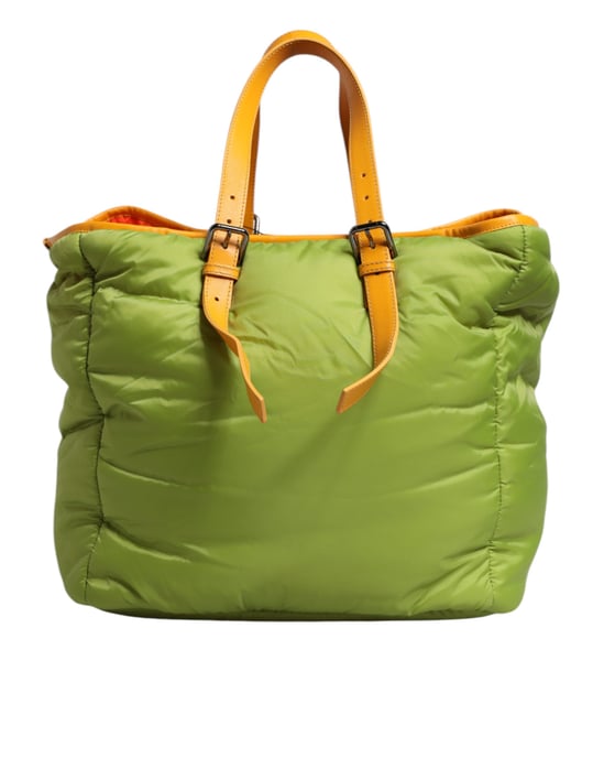 Grüne Nylon gepolsterte Logo-Plakette Umhängetasche - Image 3