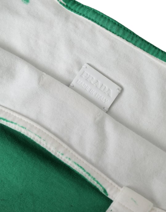 Grün Jersey Stoff Logo Schulter Einkaufstasche - Image 5