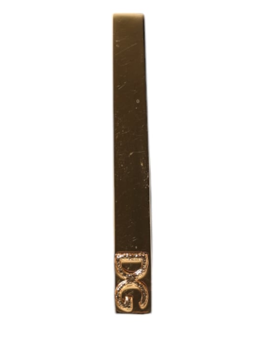 Goldfarbener Messing-Logo-Tuchklammer-Balken - Image 1
