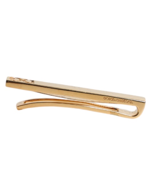 Goldfarbener Messing-Logo-Tuchklammer-Balken - Image 3