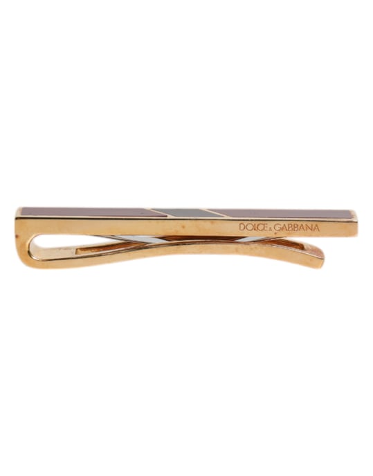 Mehrfarbige goldfarbene Messing-Krawattennadel - Image 3