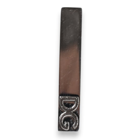 Silberfarbener Messing-Logo-Krawattenclip - Image 2