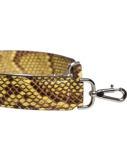 Gelbe Exotische Leder-Handtasche mit Schulterriemen - Image 2