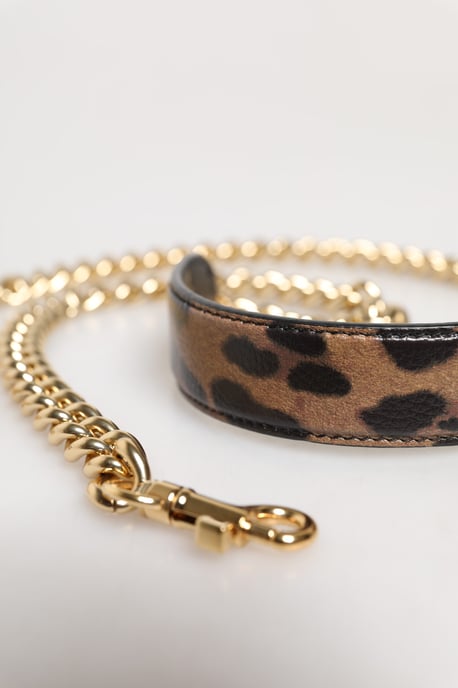 Braun Leopard Gold Messing Kettenaccessoire Schultergurt - Image 5